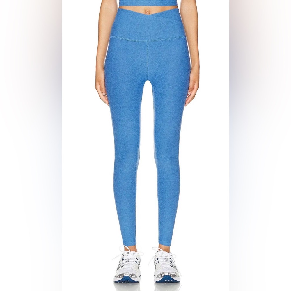 Beyond Yoga Spacedye High-waisted Midi Leggings, Sky Blue Heather Size Large